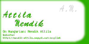 attila mendik business card
